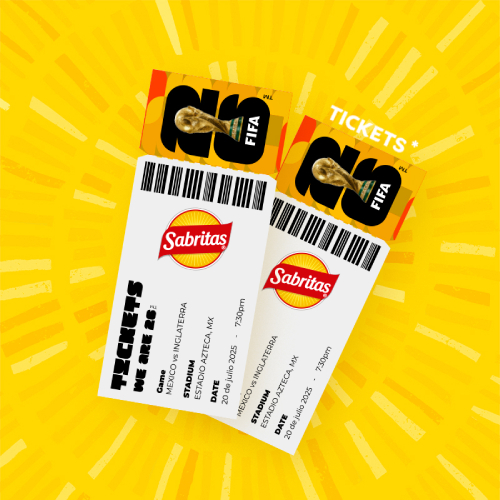 Logo Participa por boletos y otros premios con tus tickets de compra con producto Sabritas® y Gamesa®