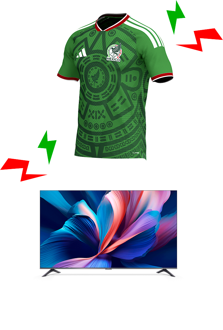 Premios: Playeras oficiales y firmadas - Pantallas Smart TV